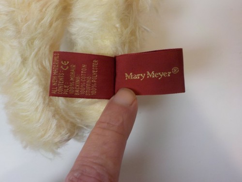 Adorable Mary Meyer 10.5" White Mohair Jointed Teddy Bear, New Old Stock - Picture 8 of 12