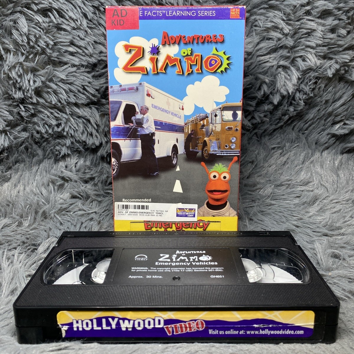 Adventures of Zimmo - Emergency Vehicles VHS Tape 2001 Kids