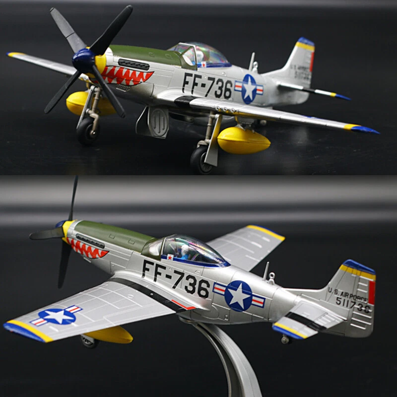 1:48 Alloy Diecast Military Model North American P-51 Mustang Fighter Aircraft - Image 3 of 4