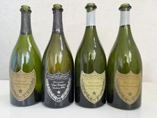 Rare set of Dom Pérignon  1961, 1964, 1976 and 1996 Empty Wine Bottles