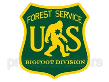 Bigfoot Forest Service Vinyl Window Laptop Bumper Sticker Decal