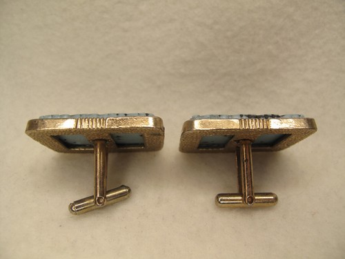 VTG~ETD~Enter the Dragon~EXTRA LARGE~Cuff Links~Bruce Lee~Blue~Gold Tone~Jewelry - Picture 7 of 10