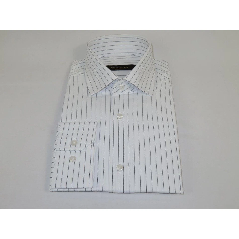 Men's Shirt ENZO PARK Turkey Soft Cotton Wrinkle Resistant Enzo5 Black Stripe - Image 4 of 4