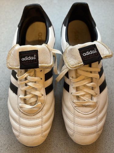 Scarpe da calcio Adidas Kaiser 5 Cup da uomo SG in pelle bianca UK 12 B34256 - Foto 8 di 11