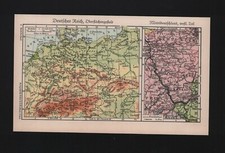 Landkarte map 1934: Deutsches Reich. Staatliche Gliederung Mittel-Deutschland