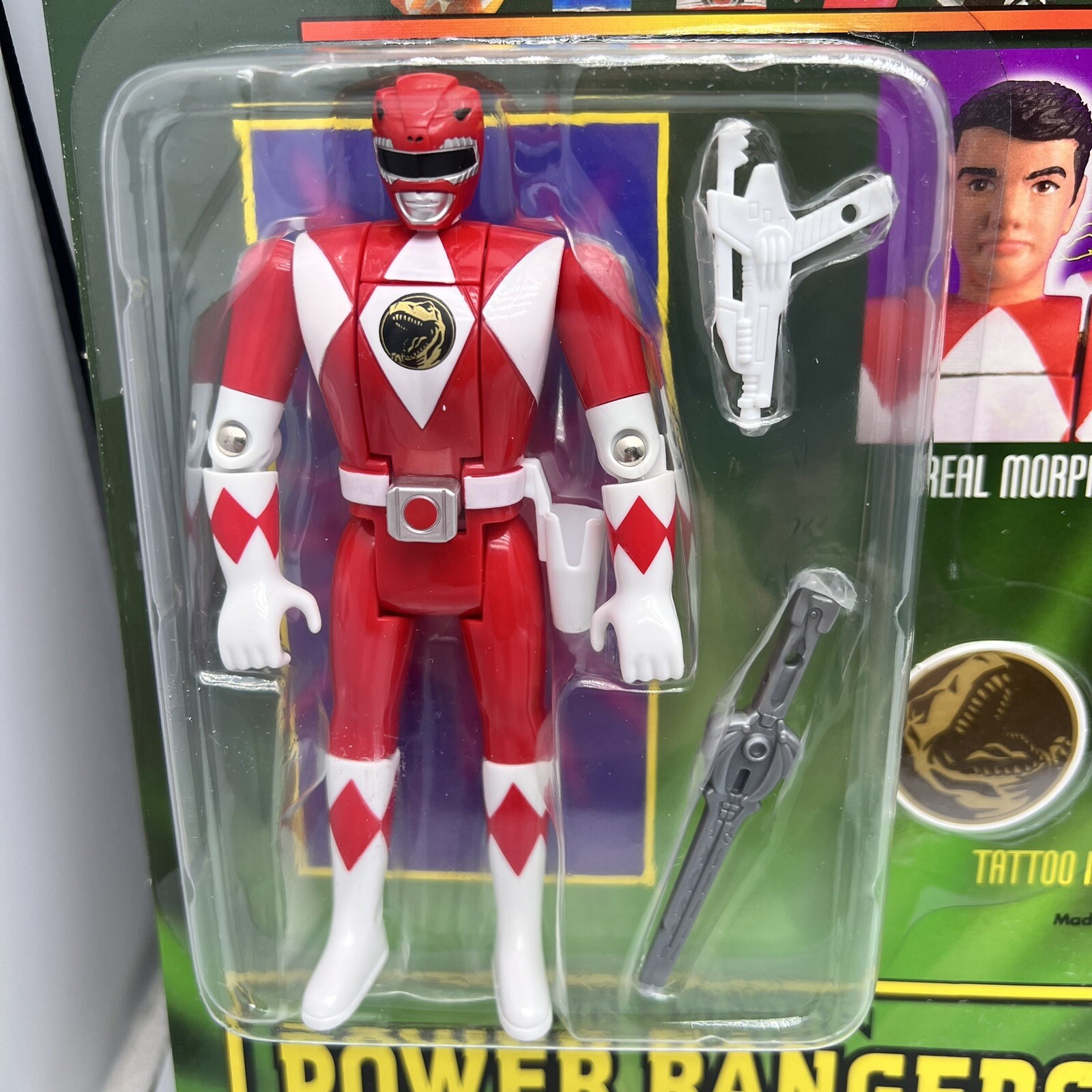 Mighty Morphin Power Rangers Auto Flip Action Figure Set Of 3 Bandai