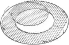 Hinged Cooking Grate for 22.5” Weber Kettle Grill,Fits 8835,BBQ Replacement Part