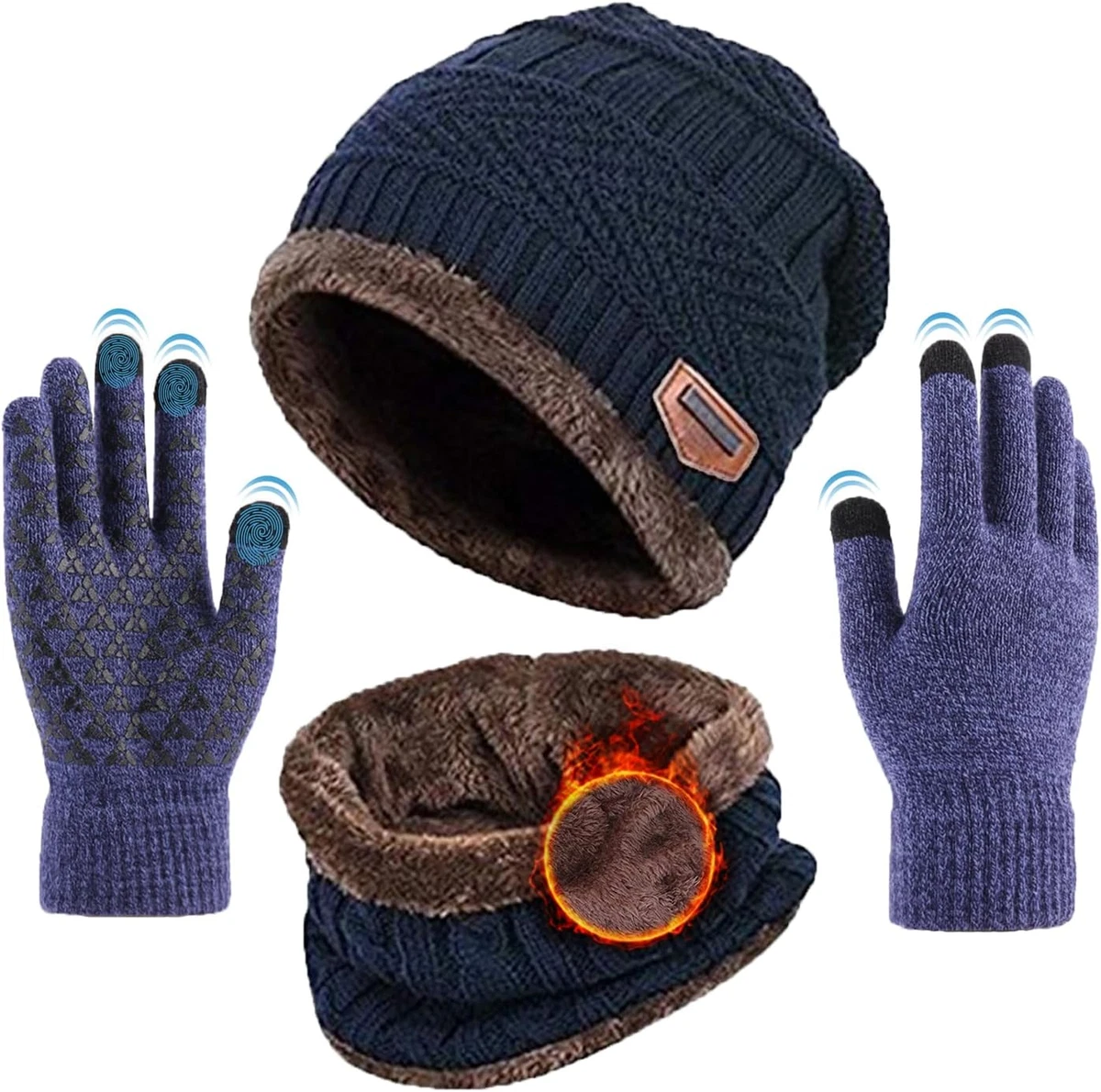 Protezione Freddo Set Invernale 3in1 Donna - Cappello, Sciarpa E Scaldacollo In Pile K 974989 - Foto 9