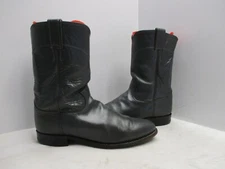 Justin Gray Leather Roper Cowboy Boots Mens Size 9 D Style 3025 USA