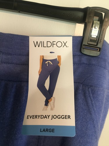 Wildfox Blue Fleece Jogger Pants Size L Drawstring Pockets Soft Lightweight NWT - Picture 13 of 15