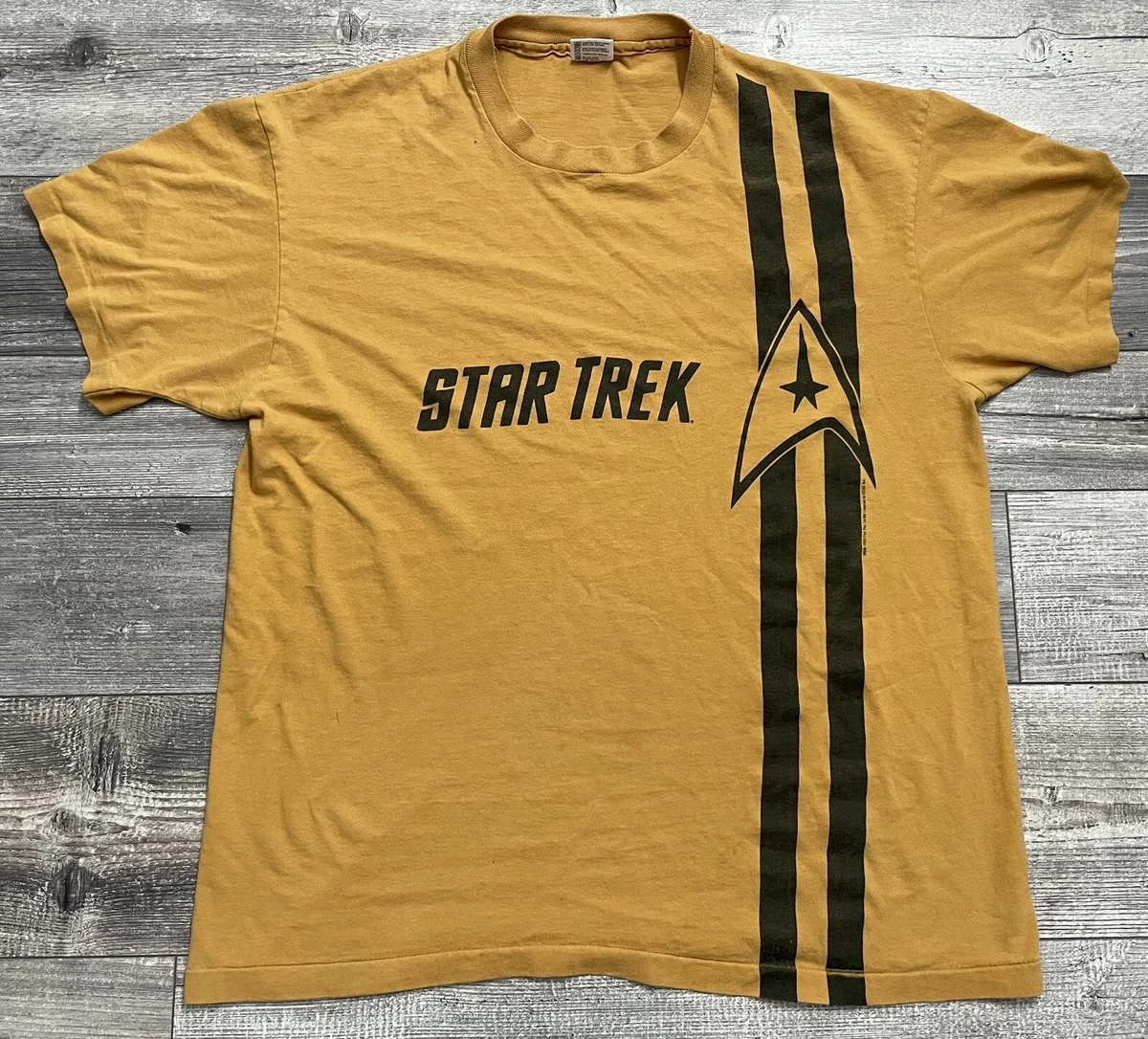 Vintage Star Trek Shirt Mens Size XL 1995 Yellow / Gold Anvil Tag
