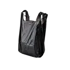 200 Black Plastic T-shirt Shopping Bags Handles Retail Grocery Jumbo 18x8x30