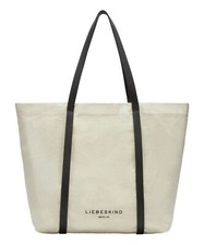 LIEBESKIND BERLIN Aurora Canvas Shopper Shopper Tasche Warm Canvas beige schwarz