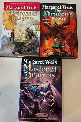 DRAGONVARLD TRILOGY Margaret Weis 1st Ed Set Master of Dragons Son Mistress