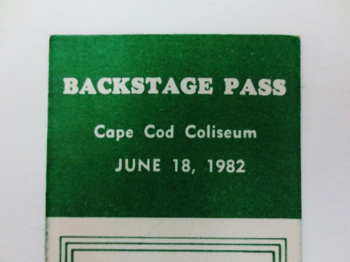 Grateful Dead Backstage Pass Jerry Garcia Bob Weir Cape Cod MA 18/06/82 18/06/1982 - Imagen 9 de 12