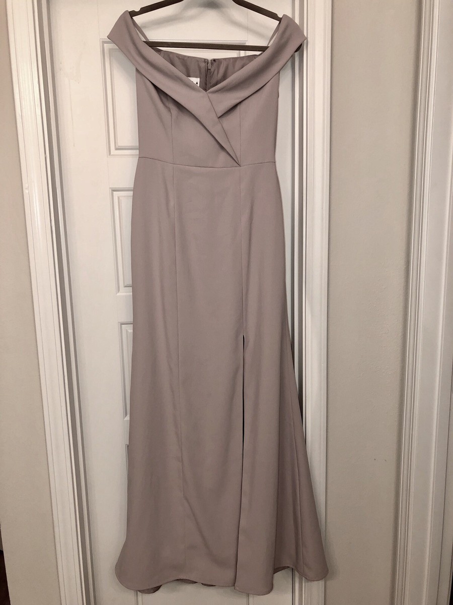 dessy taupe bridesmaid dresses Dessy 6742 main image 1