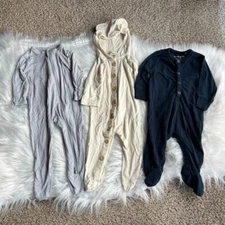 Set of 3 Footies Kate Quinn, Kyte Baby, Imps & Elfs 0-3 Months