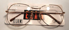 Vintage ELAN 39 Gold/Gold 58/16 Women's Eyeglass Frame New/Old Stock 377