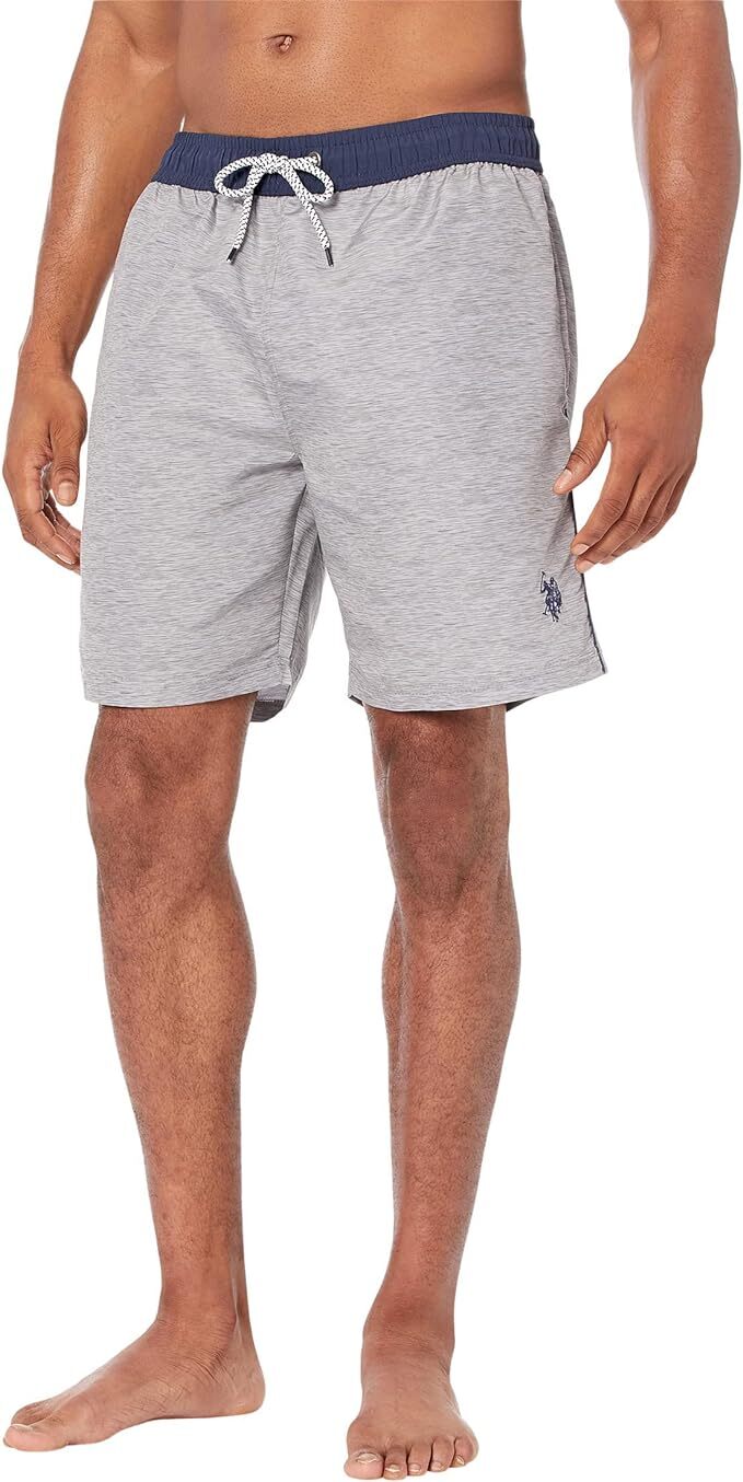 Модель US Polo Assn Мужские плавки с контрастным поясом Вересково-серые XX размера 4690₽