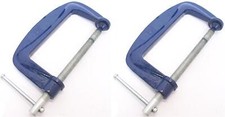 2, 6-Inch G Clamp Heavy Duty Screw G-Clamps for Wood & Metal Work
