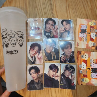 ATEEZ LUCKYDRAW 100kw PHOTOCARD TUMBLER POPUP ANITEEZ IN TREASURE