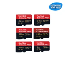 Sandisk Extreme Pro MicroSD Memory Card GoPro HERO 10 Black Bones HERO 11 Black