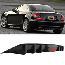 Gloss Black Rear Bumper Diffuser Fin Spoiler Lip For Mercedes-Benz SLK300 SLK280