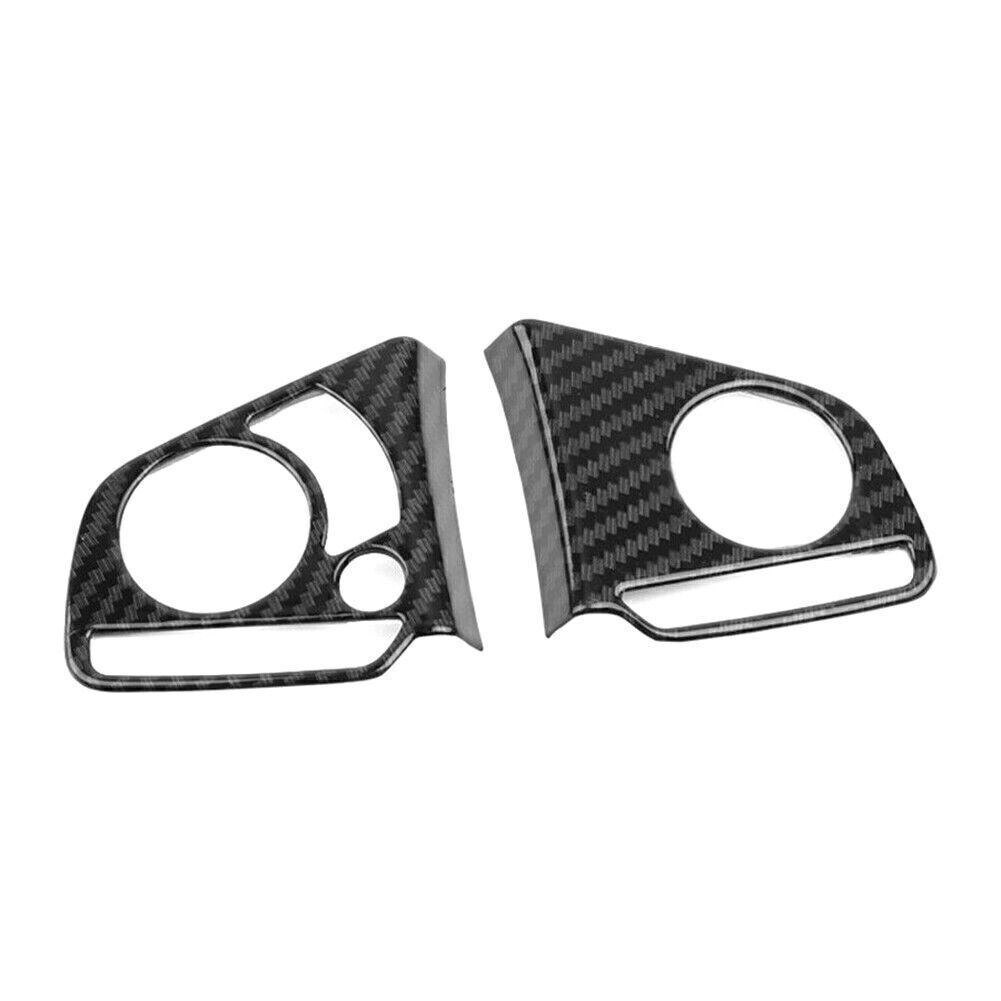 2X Carbon Fiber Style Steering Wheel Cover Trim For Honda CRV CRV 2017