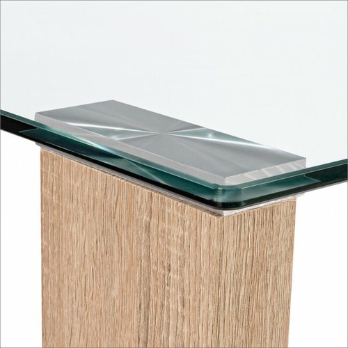 Mesa Rectangular Con Tapa De Vidrio Para Estudio Y Comedor Diseño Moderno - Imagen 4 de 14