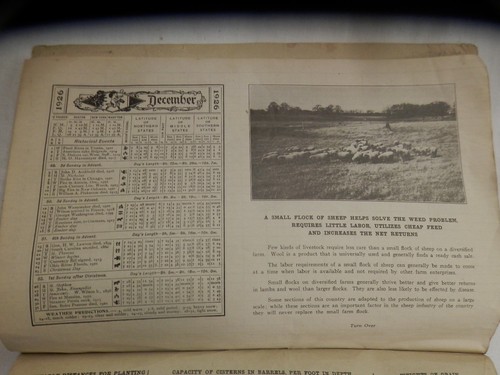 O K Bolstad hardware tinware FERTILE MN 1926 Farm Record Calendar complete NICE - 第 2/8 張圖片