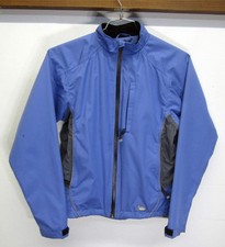 vtg Asics Windbreaker Warm-Up Track Jacket running periwinkle semi-fitted sz S