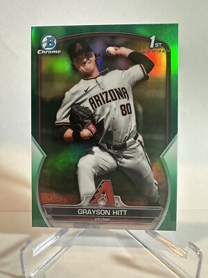2023 Bowman Draft Grayson Hitt Green /99 Arizona Diamondbacks BDC-57