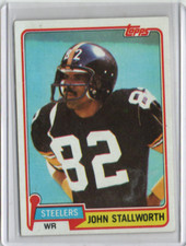 JOHN STALLWORTH 1981 TOPPS FOOTBALL CARD #476 EX STEELERS A97