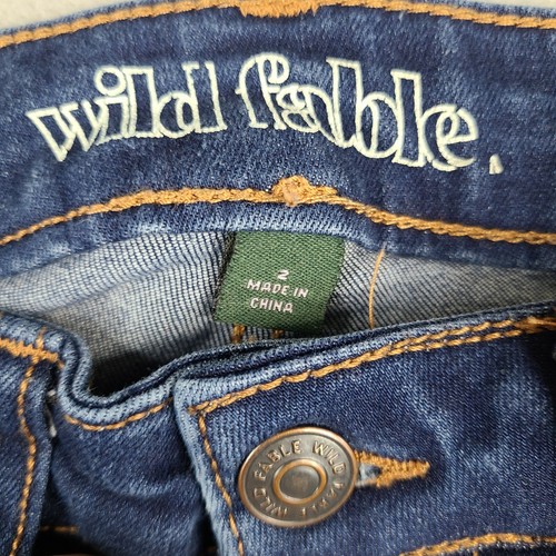 Wild Fable Skinny Women's Jeans Size 2 (27x26) Distressed Raw Hem Mid Rise - Picture 4 of 10
