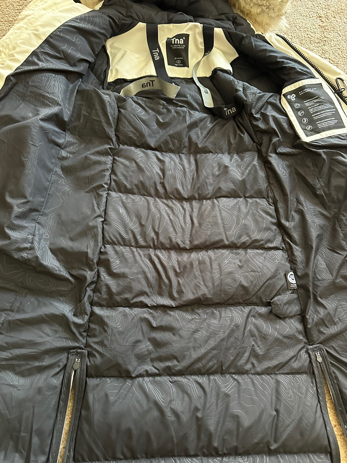 aritzia Climate Lab Super Puffer Long White Premium G… Gem