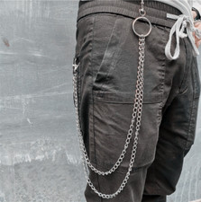Punk Biker Trucker Jean Key Chain Men Double Link Metal Pants Wallet Chains