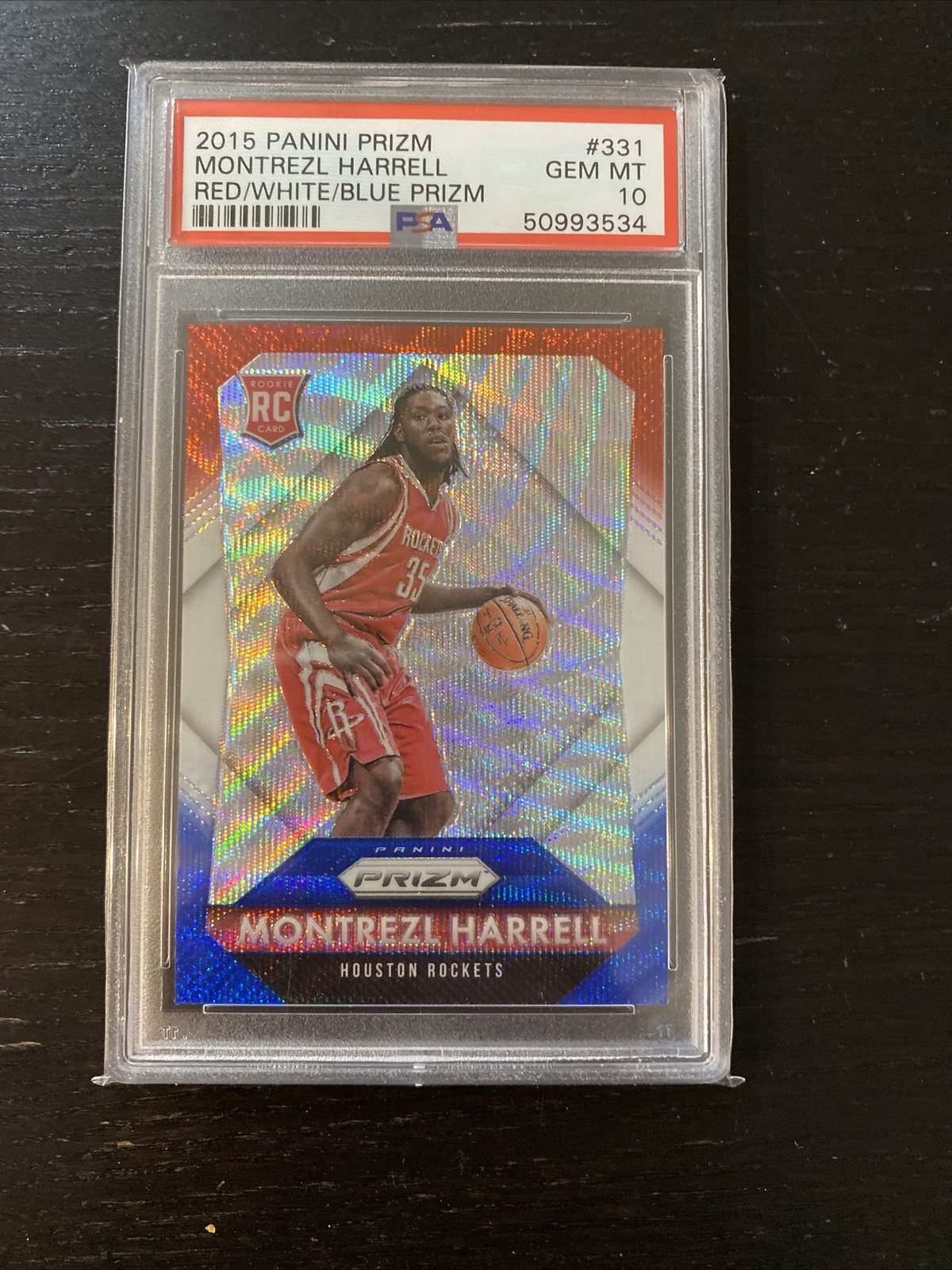 2015 Montrezl Harrell Panini Prizm Red White & Blue PSA 10 GEM MINT Lakers POP 8
