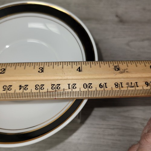 Taza de café capuchino espresso Crown Porcelain Prestige + platillo usado en excelente estado oro blanco - Imagen 7 de 7