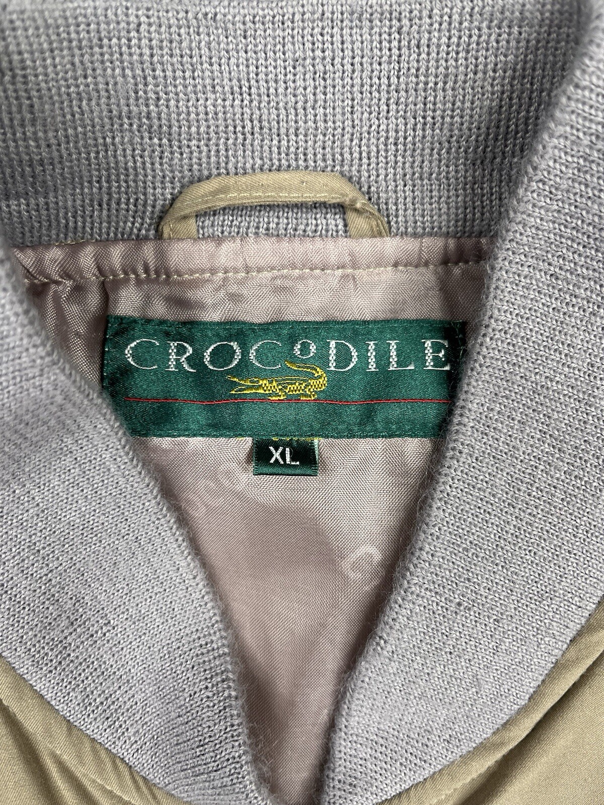 Vintage Crocodile Jacket White Gator Adult XL Varsity Bomber Full Zip Lacoste image 7