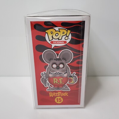 Funko Pop! Icons Rat Fink Gray Grey Pop Cultcha 15 Protector HTF