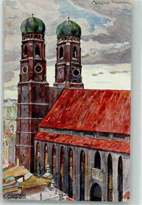 39846500 - 8000 Munich signed Wagern, R. Frauenkirche Munich district