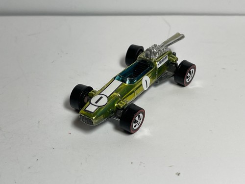 Restored Hot Wheels Redline - 1969 Brabham Repco F1 - Yellow