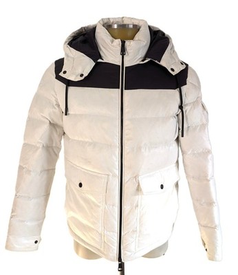 Moncler Schwarz Weiß Daunenjacke Jacke Herrenjacke Original Gebraucht mit Kapuze