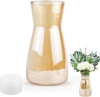 Blumenvase Glas Klarglas Dekorativ FüR Blumen Tischdeko Pampasgras Tulpen Rosen