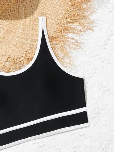 Girls Swimsuits 3 Piece Bathing Suit Bikini Set with Sporty Shorts and Sungla... - Picture 6 of 7