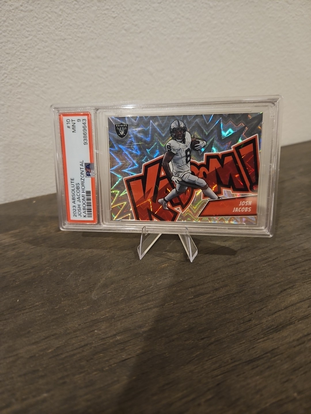 2023 Panini Absolute - Kaboom! Horizontal Josh Jacobs #10 PSA 9