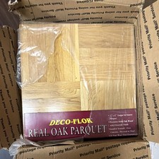 Deco-Flor Real Oak Parquet Flooring 12x12 Ultracrylic Tongue-in-Groove Smooth