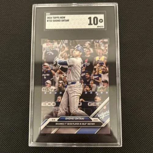 Shohei Ohtani 2024 MLB TOPPS NOW # 722 (FIRST 50/50 PLAYER EVER) SGC 10 PSA
