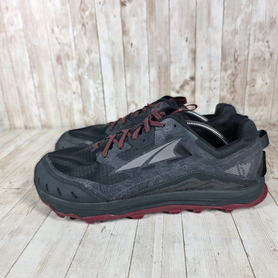 Altra Lone Peak 6 Wide 男式 Trail 跑鞋黑色红色 12 码 — 第 2/4 张图片