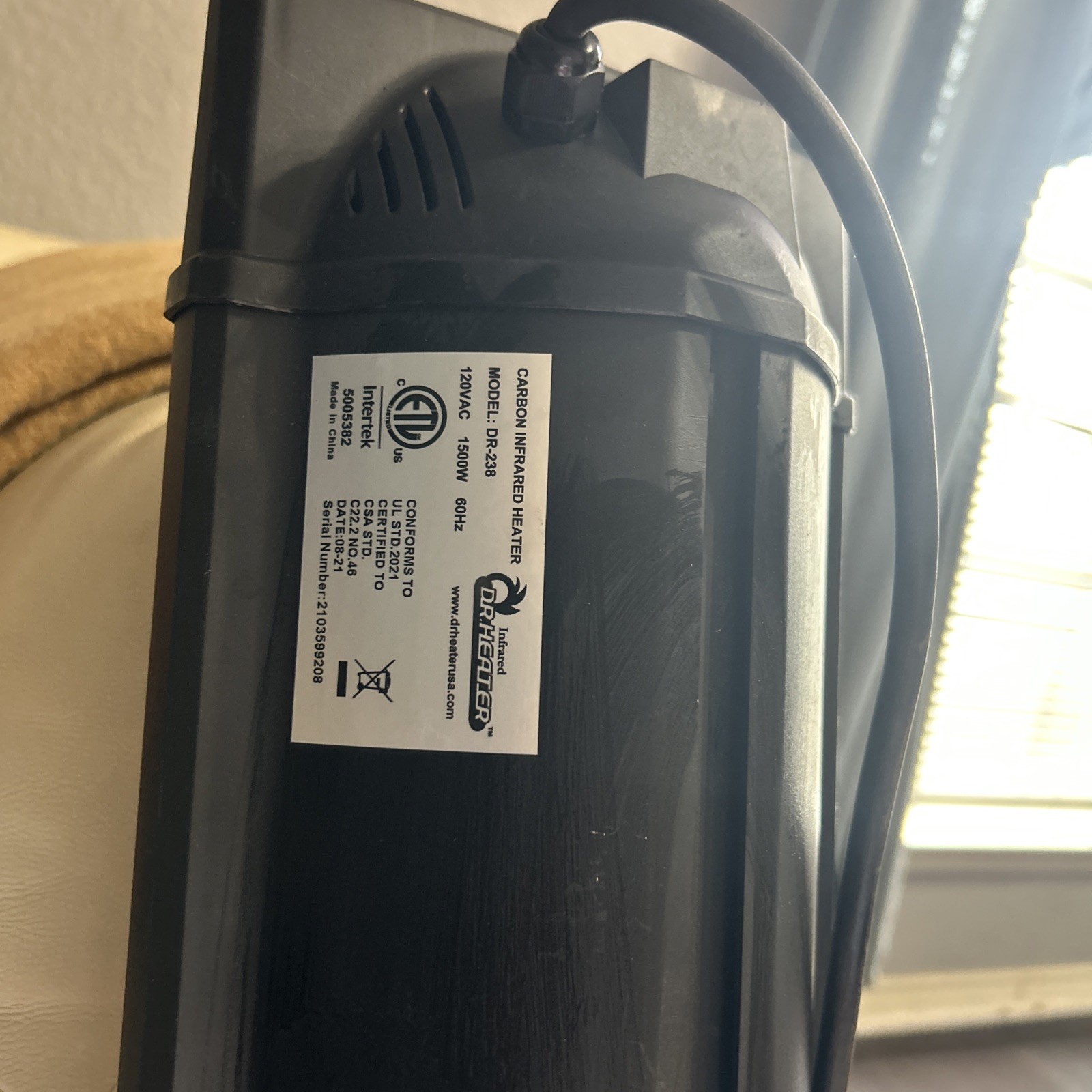 Dr. Heater DR-238 1500W Carbon Infrared Heater